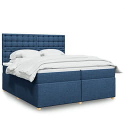 Vidaxl - Sommier À Lattes De Lit Avec Matelas Bleu 200x200 Cm Tissu