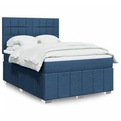 Vidaxl - Sommier À Lattes De Lit Avec Matelas Bleu 140x200 Cm Tissu