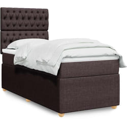 Vidaxl - Sommier À Lattes De Lit Avec Matelas Marron Foncé 80x200 Cm