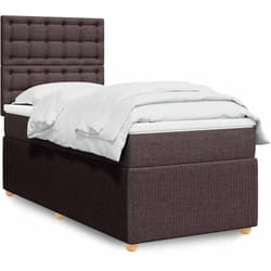 Vidaxl - Sommier À Lattes De Lit Avec Matelas Marron Foncé 80x200 Cm