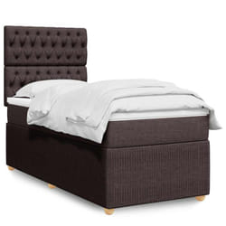 Vidaxl - Sommier À Lattes De Lit Avec Matelas Marron Foncé 90x200 Cm
