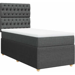 Vidaxl - Sommier À Lattes De Lit Avec Matelas Gris Foncé 100x200cm Tissu