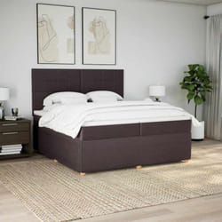 Vidaxl - Sommier À Lattes De Lit Avec Matelas Marron Foncé 200x200 Cm