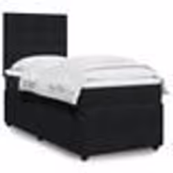 vidaXL Sommier à lattes de lit avec matelas Noir 90x190 cm Velours - 90 x 190 cm