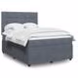 vidaXL Sommier à lattes de lit et matelas Gris foncé 160x200cm Velours - 160 x 200 cm
