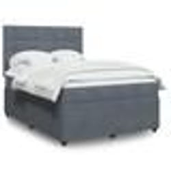vidaXL Sommier à lattes de lit et matelas Gris foncé 160x200cm Velours - 160 x 200 cm
