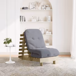 Ce canapé-lit futon en bois avec dossier réglable, vous permettant de vous asseoir ou de vous allonger, est idéal pour votre ...