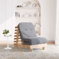 Ce canapé-lit futon en bois avec dossier réglable, vous permettant de vous asseoir ou de vous allonger, est idéal pour votre  ...