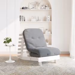 Ce canapé-lit futon en bois avec dossier réglable, vous permettant de vous asseoir ou de vous allonger, est idéal pour votre  ...