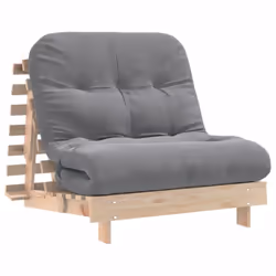 Ce canapé-lit futon en bois avec dossier réglable, vous permettant de vous asseoir ou de vous allonger, est idéal pour votre ...