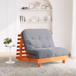 Ce canapé-lit futon en bois avec dossier réglable, vous permettant de vous asseoir ou de vous allonger, est idéal pour votre  ...