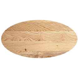 Dessus de table 120x60x2 cm bois de chêne massif ovale Vidaxl
