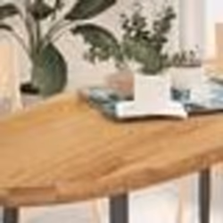 vidaXL Dessus de table 140x60x4 cm bois de chêne massif ovale