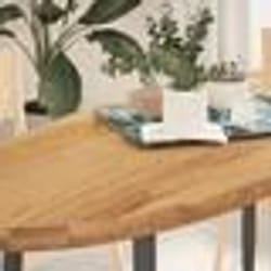 vidaXL Dessus de table 140x60x4 cm bois de chêne massif ovale