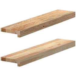 Appuis de fenêtre 2 pcs bois de chêne massif non traité vidaXL