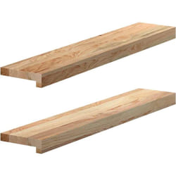 Appuis de fenêtre 2 pcs non traité 80x15x2 cm bois chêne massif vidaXL
