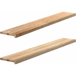 vidaXL Appuis de fenêtre 2 pcs non traité 160x25x2cm bois chêne massif