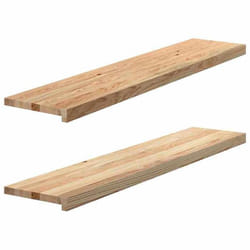 vidaXL Appuis de fenêtre 2 pcs non traité 120x30x2cm bois chêne massif