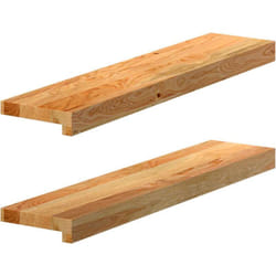 vidaXL Appuis de fenêtre 2 pcs marron clair bois de chêne massif