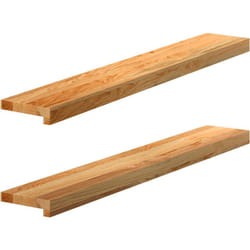 vidaXL Appuis de fenêtre 2 pcs marron clair bois de chêne massif