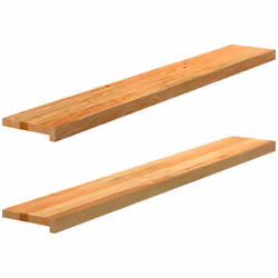 vidaXL Appuis de fenêtre 2 pcs marron clair bois de chêne massif
