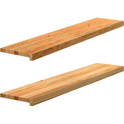 vidaXL Appuis de fenêtre 2 pcs marron clair bois de chêne massif