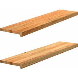 vidaXL Appuis de fenêtre 2 pcs marron clair bois de chêne massif