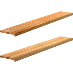 Appuis de fenêtre 2 pcs marron clair bois de chêne massif vidaXL