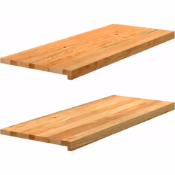 vidaXL Appuis de fenêtre 2 pcs marron clair bois de chêne massif