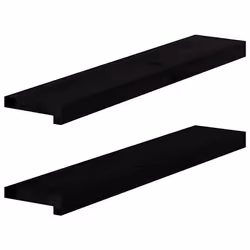 vidaXL Appuis de fenêtre 2 pcs marron foncé bois de chêne massif