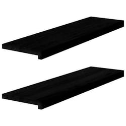 vidaXL Appuis de fenêtre 2 pcs marron foncé bois de chêne massif