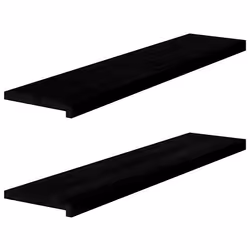 vidaXL Appuis de fenêtre 2 pcs marron foncé bois de chêne massif