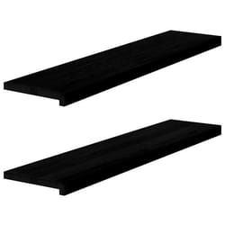 vidaXL Appuis de fenêtre 2 pcs marron foncé bois de chêne massif