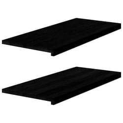 vidaXL Appuis de fenêtre 2 pcs marron foncé bois de chêne massif