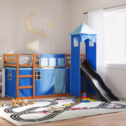 Ce lit superposé en bois est élégant et fonctionnel, ce qui en fait un supplément parfait à toute pièce dont l'espace est lim ...