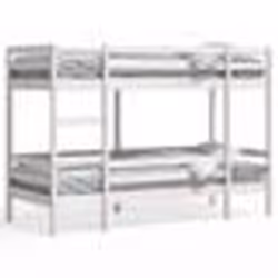 vidaXL Lit superposé sans matelas blanc 80x200 cm bois de pin massif - 80 x 200 cm