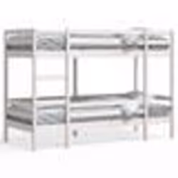vidaXL Lit superposé sans matelas blanc 90x200 cm bois de pin massif - 90 x 200 cm