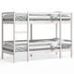 vidaXL Lit superposé sans matelas blanc 90x200 cm bois de pin massif - 90 x 200 cm