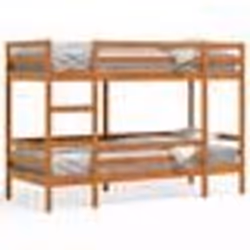 vidaXL Lit superposé sans matelas cire marron 90x200 cm pin massif - 90 x 200 cm