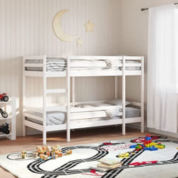 vidaXL Lit superposé sans matelas blanc 90x190 cm bois de pin massif - 90 x 190 cm