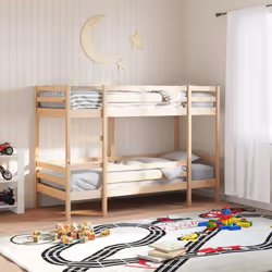 Ce lit superposé en bois est élégant et fonctionnel, ce qui en fait un supplément parfait à toute pièce dont l'espace est lim ...