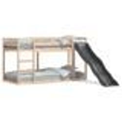 vidaXL Lit superposé avec toboggan et échelle sans matelas 90x200 cm - 90 x 200 cm
