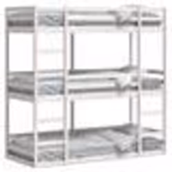 vidaXL Lit superposé triple sans matelas 90x200 cm bois de pin massif - 90 x 200 cm
