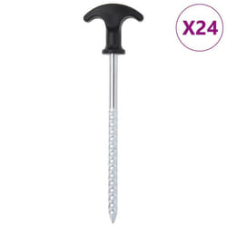 vidaXL Piquets de tente 24 pcs 17 cm Ø7 mm acier galvanisé