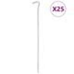 vidaXL Piquets de tente 25 pcs 30 cm Ø7 mm acier galvanisé