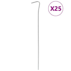 vidaXL Piquets de tente 25 pcs 23 cm Ø3 mm acier galvanisé