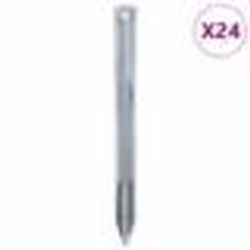 vidaXL Piquets de tente 24 pcs 22 cm Ø20 mm acier galvanisé
