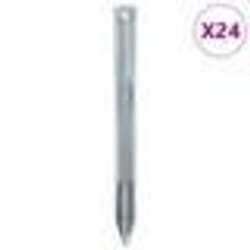 vidaXL Piquets de tente 24 pcs 22 cm Ø20 mm acier galvanisé