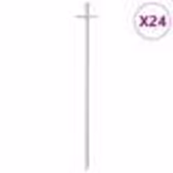 vidaXL Piquets de tente 24 pcs 29,5 cm Ø6 mm acier galvanisé