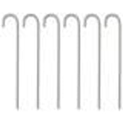 vidaXL Piquets de tente 6 pcs 37 cm Ø10 mm acier galvanisé